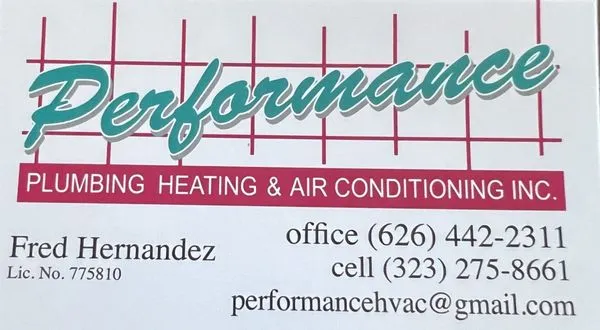 Performance Plumbing Heating & Air Conditioning Logo