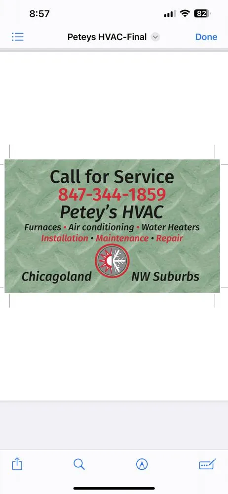 Slide of Petey’s HVAC