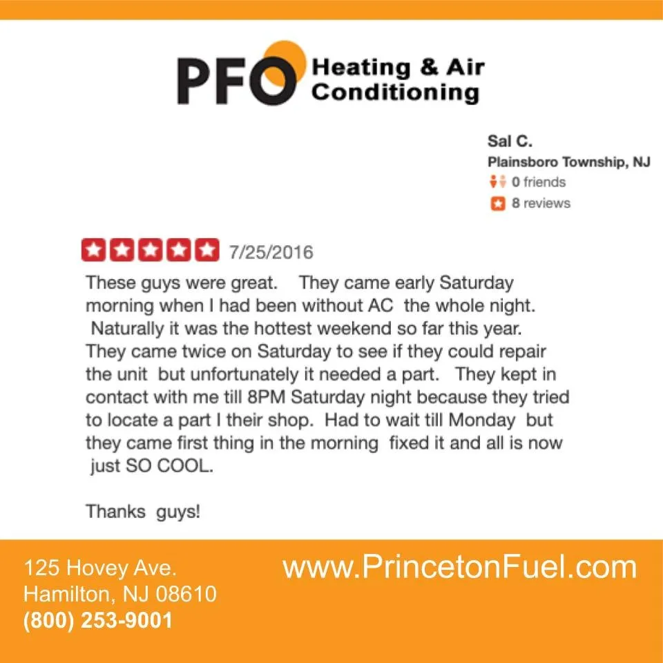 Expert AC installation experts serving Hamilton Township, NJ - PFO Heating & Air Conditioning