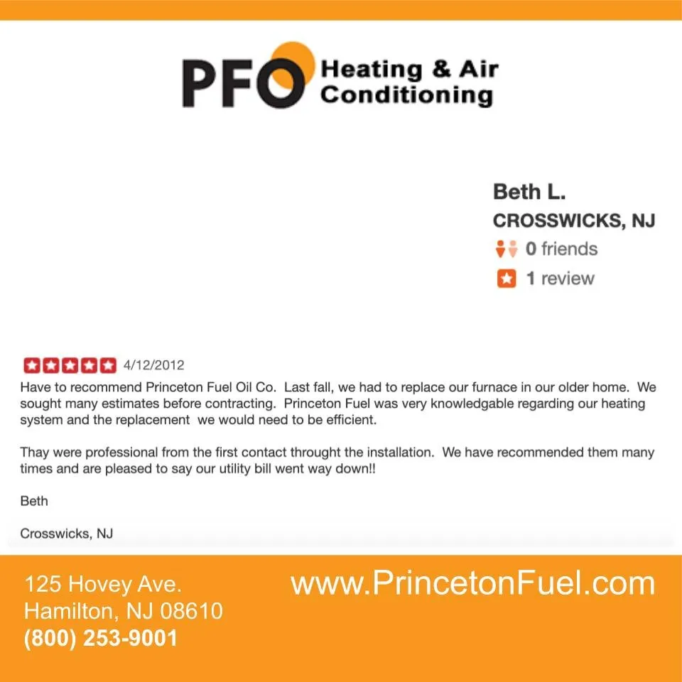 Professional AC installation in Hamilton Township, NJ by PFO Heating & Air Conditioning