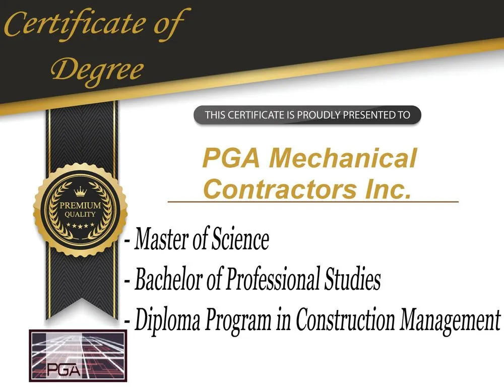 Slide of PGA Mechanical Contractors