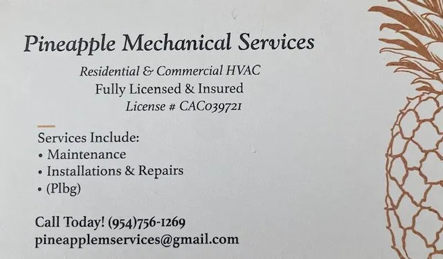 Slide of Pineapple Mechanical Services