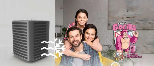 Pink Gorilla Air Conditioning Heating & Appliances Logo