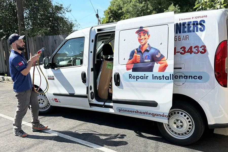 Slide of Pioneers Heating and Air