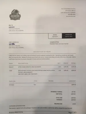 Pitzer's One Hour Air Conditioning & Heating Logo