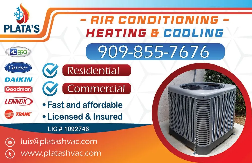 Slide of Platas HVAC Heating & Cooling