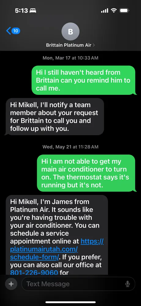 Slide of Platinum Air