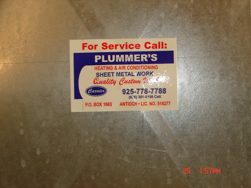 Slide of Plummer's Heating Sheet Metal & Air Conditioning