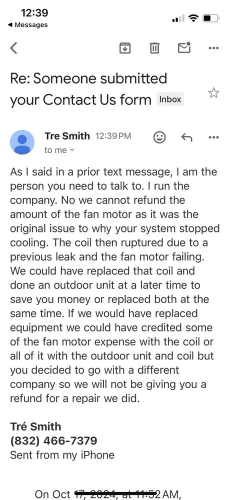 Slide of Polar Express A/C & Heating