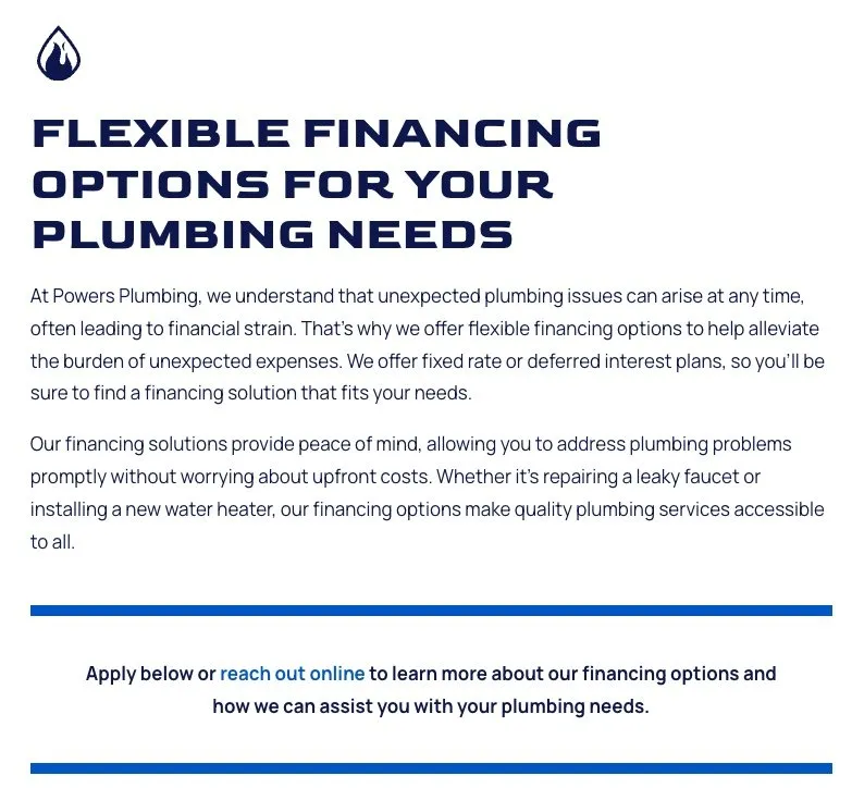 Slide of Powers Plumbing