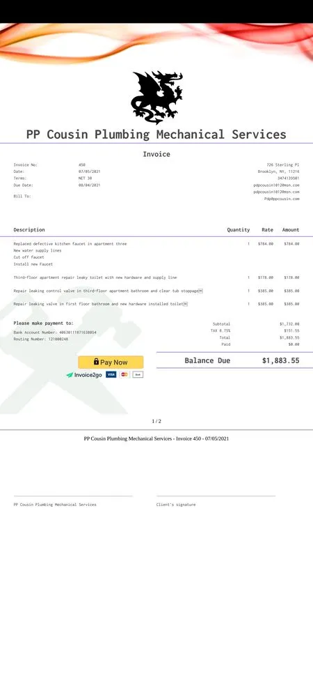 Slide of PP Cousin Plumbing Mechanical