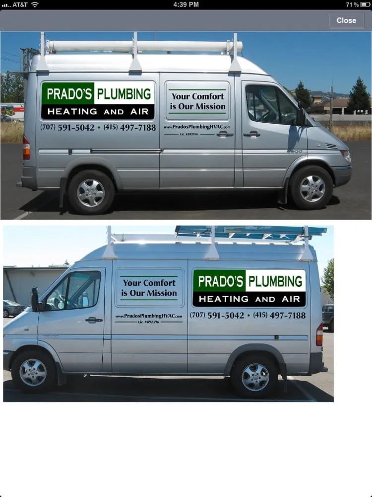 Slide of Prado's Plumbing, Heating, and Air