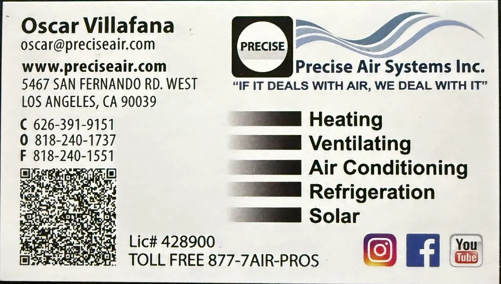 Slide of Precise Air Systems