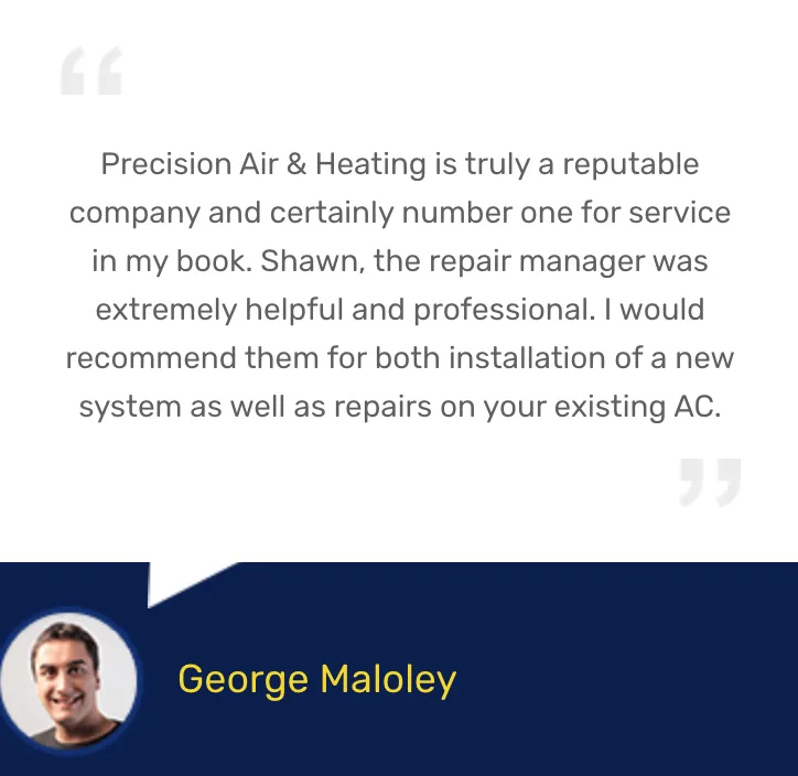 Slide of Precision Air & Plumbing