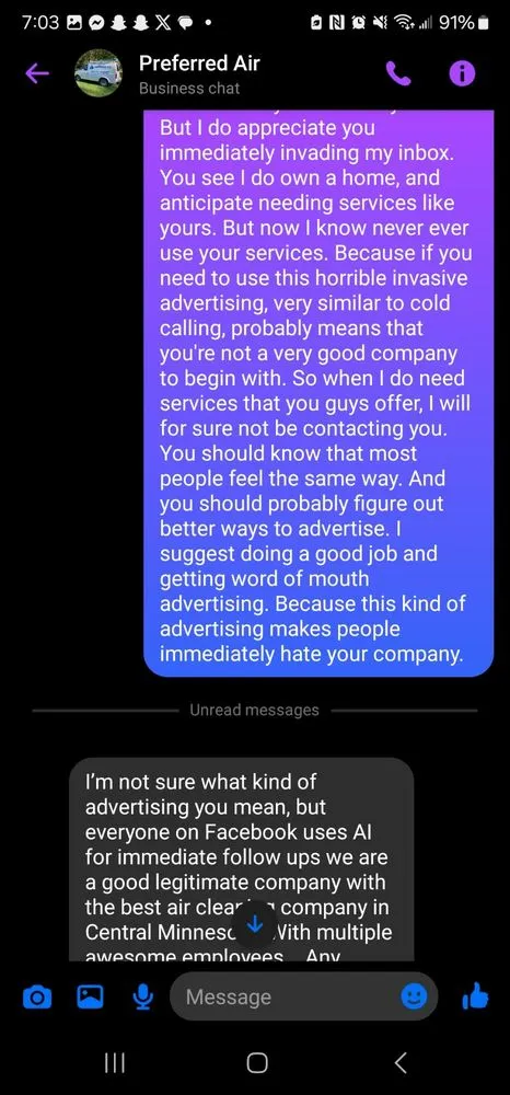 Slide of Preferred Air