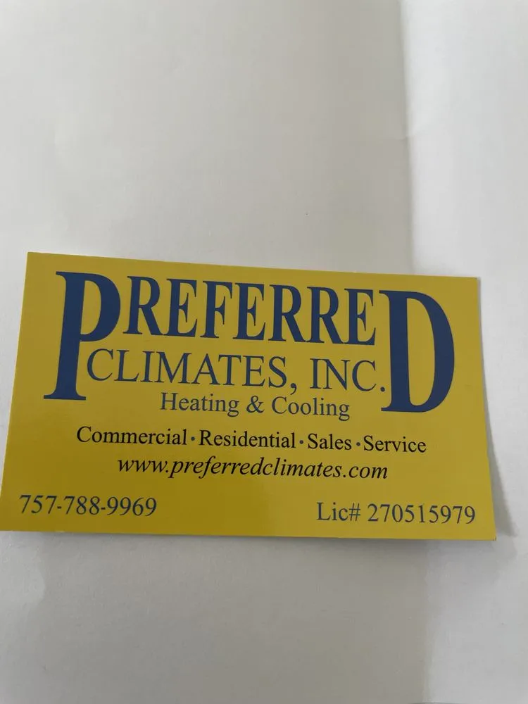 Slide of Preferred Climates