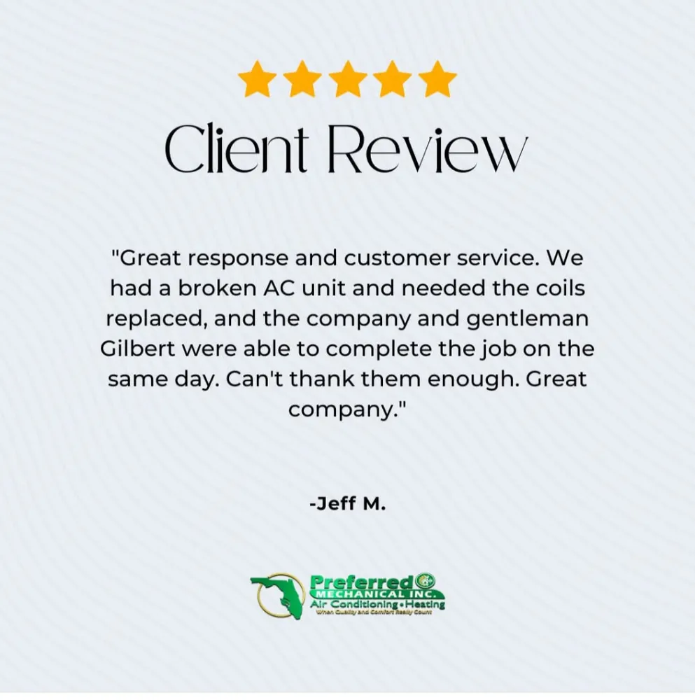 Slide of Preferred Mechanical Air Conditioning