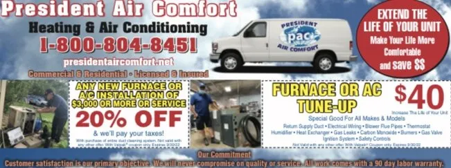 Slide of President Air Comfort