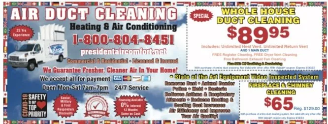 Slide of President Air Comfort