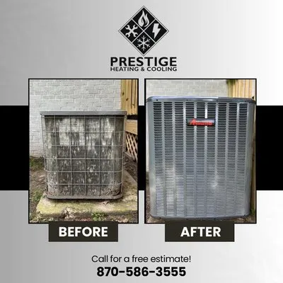 Prestige Heating and Cooling Logo