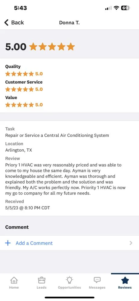 Slide of Priority 1 HVAC