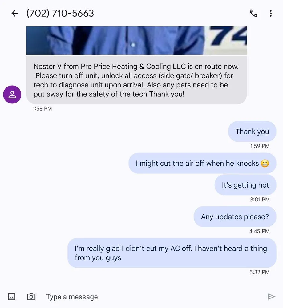 Slide of Pro Price Heating and Cooling