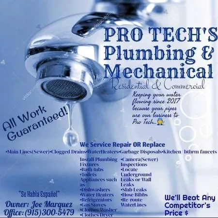 Slide of Pro Tech’s Plumbing & Mechanical