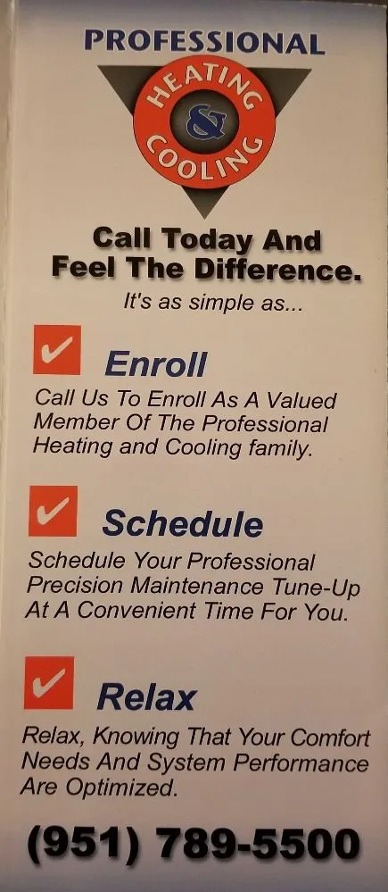 Slide of Professional Heating and Cooling