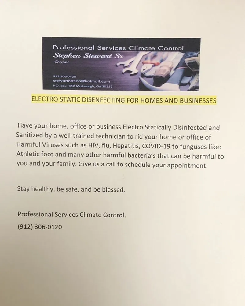 Slide of Professional services climate control