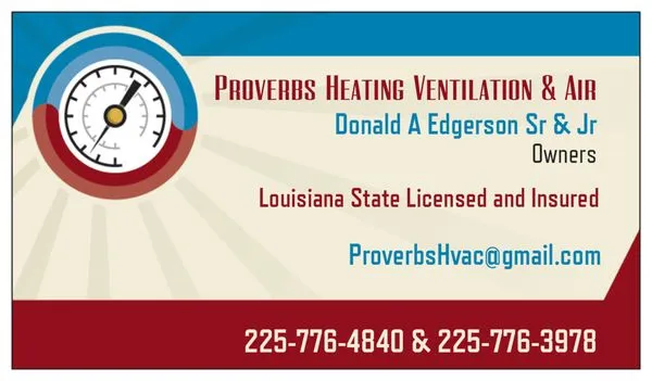 Proverbs Heating Ventilation & Air