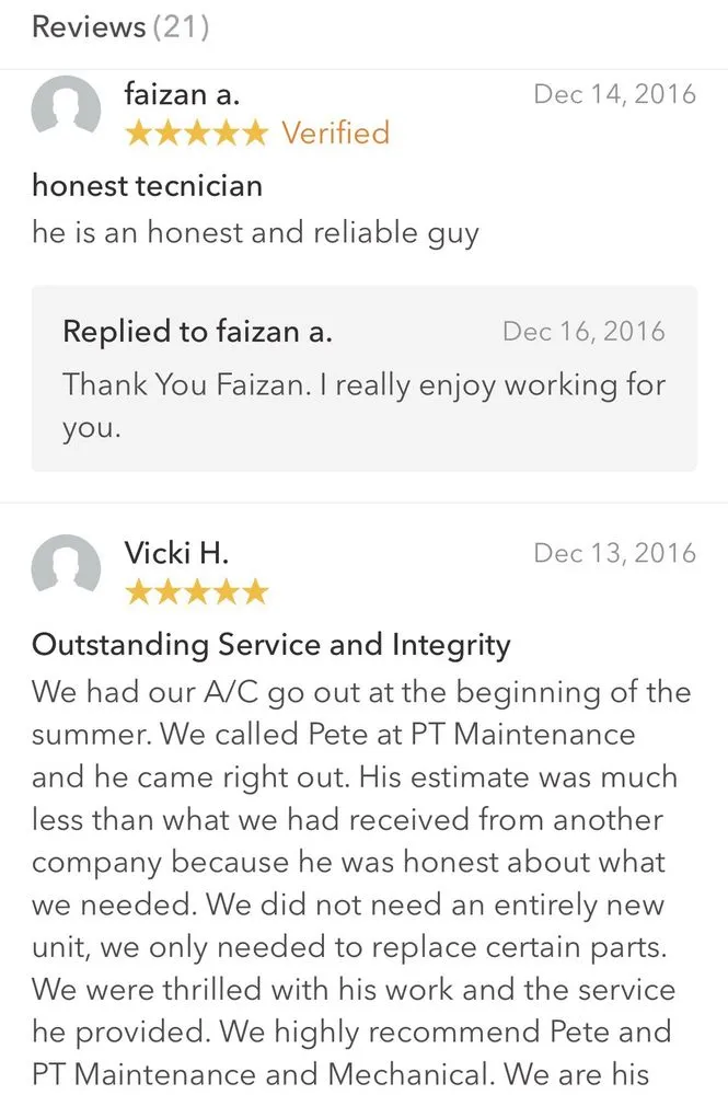 Slide of PT Maintenance & Mechanical