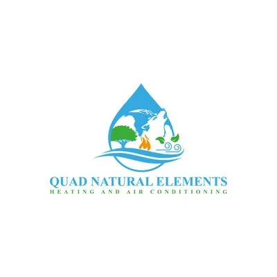 Quad Natural Elements Heating and Air Conditioning Logo