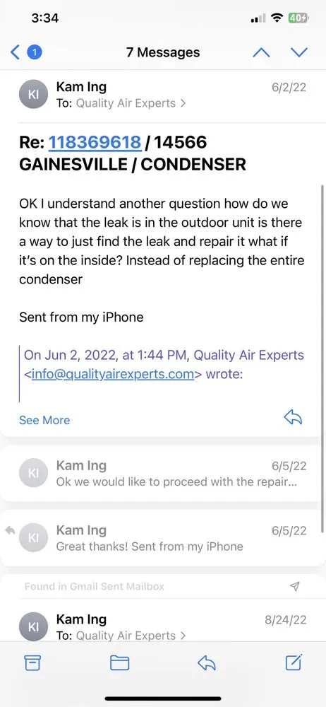 Slide of Quality Air Experts