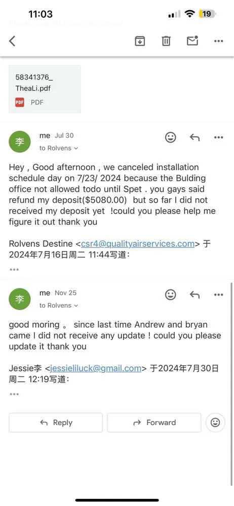 Slide of Quality Air Services