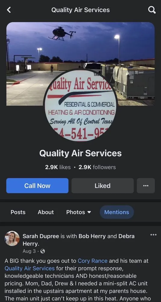 Slide of Quality Air Services