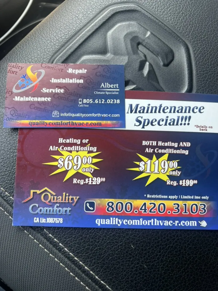 Slide of Quality Comfort Heating And Air Conditioning