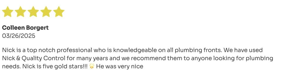 Slide of Quality Control Plumbing & Heating