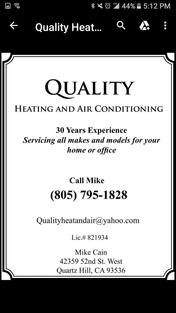 Slide of Quality Heating & Air Conditioning