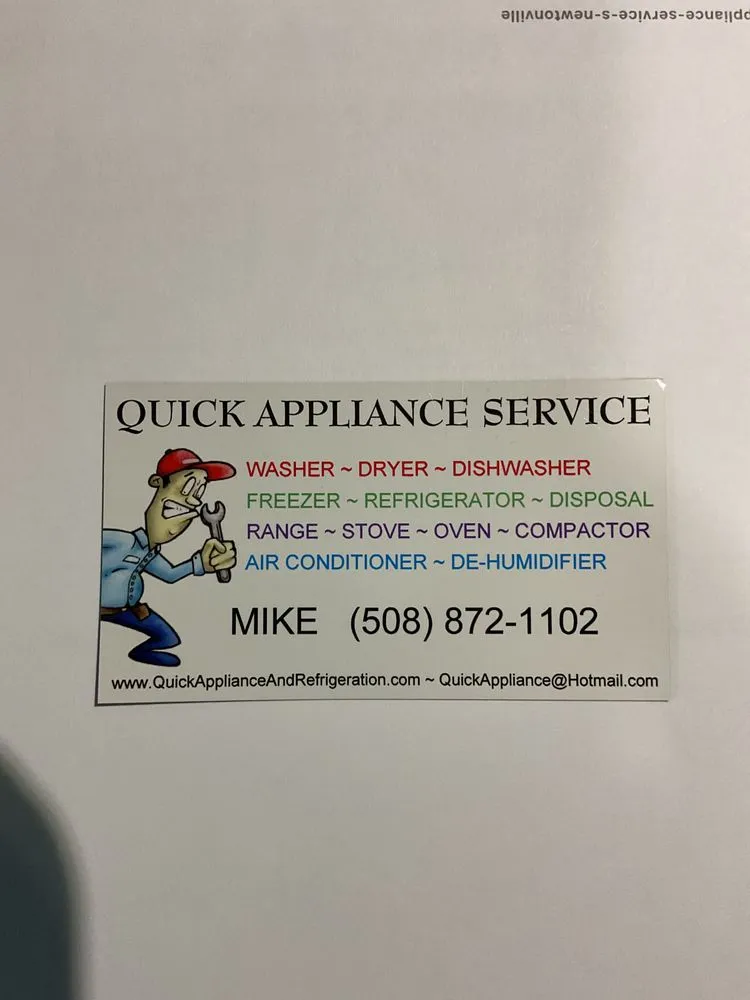 Slide of Quick Appliance Service