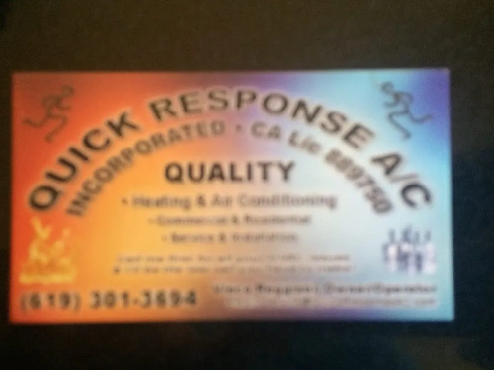 Slide of Quick Response A/C