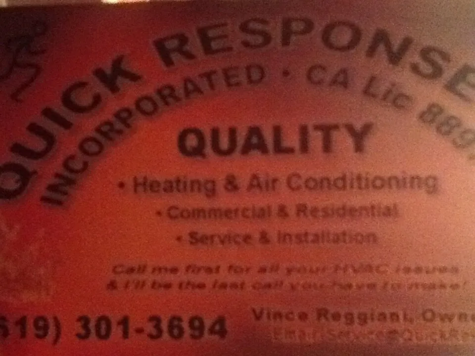 Slide of Quick Response A/C