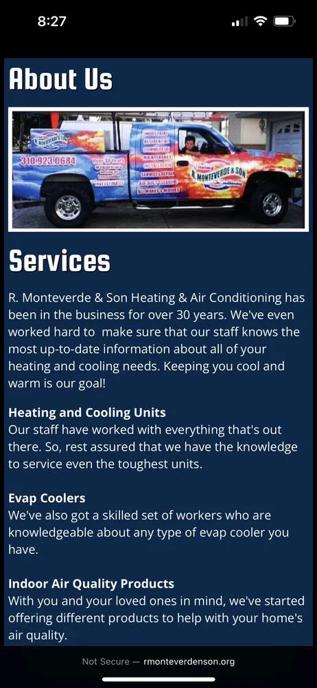 Slide of R Monteverde & Son Heating & Air Conditioning