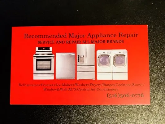 Recommended Major Appliance Repair