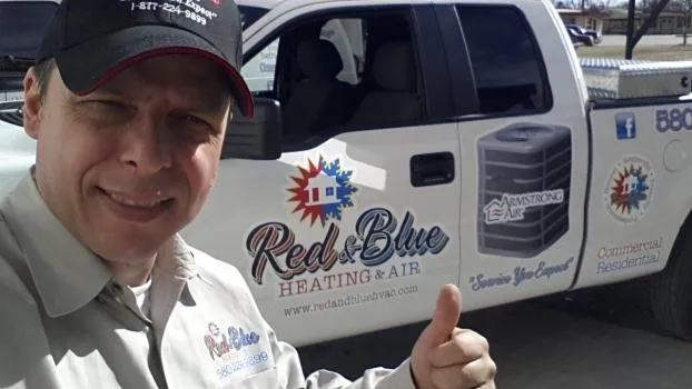 Slide of Red & Blue Heating & Air