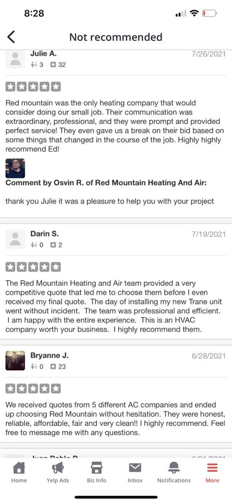 Slide of Red Mountain Heating and Air