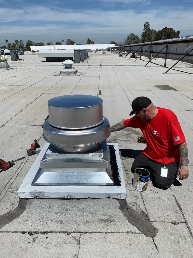 Slide of Red White & Blue HVAC and Plumbing