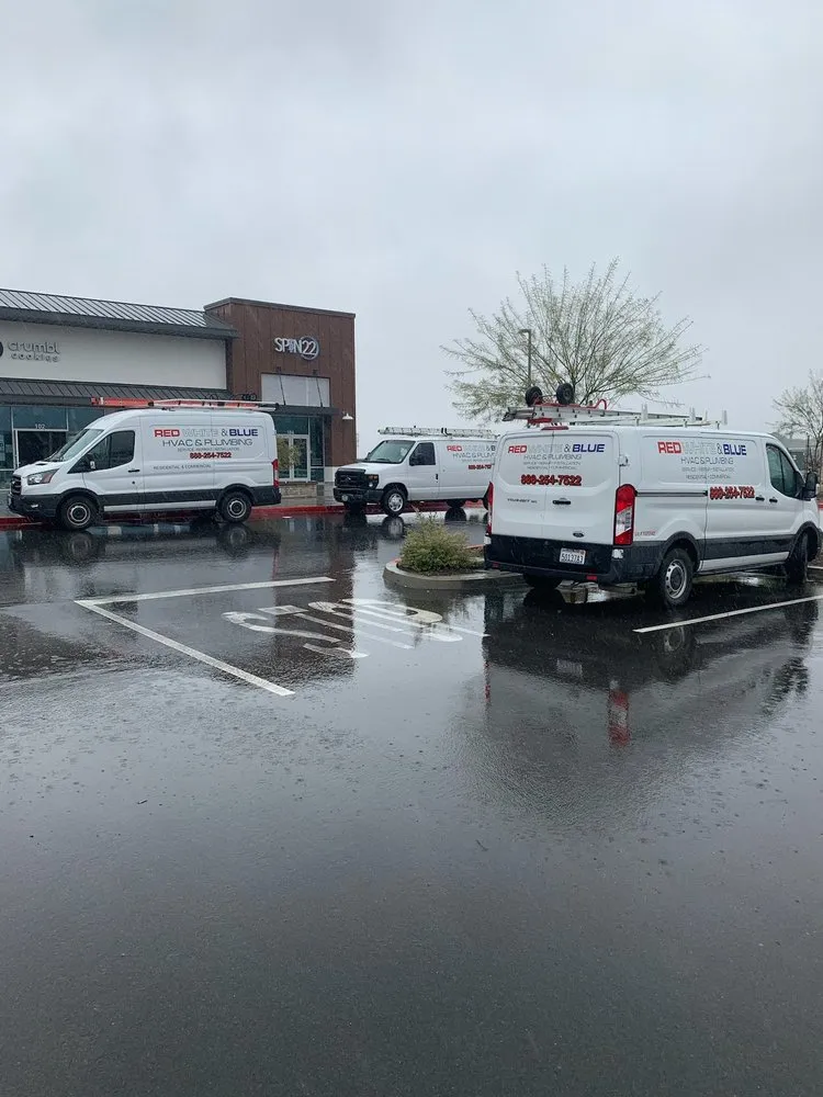 Slide of Red White & Blue HVAC and Plumbing