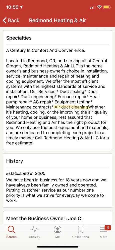 Slide of Redmond Heating & Air