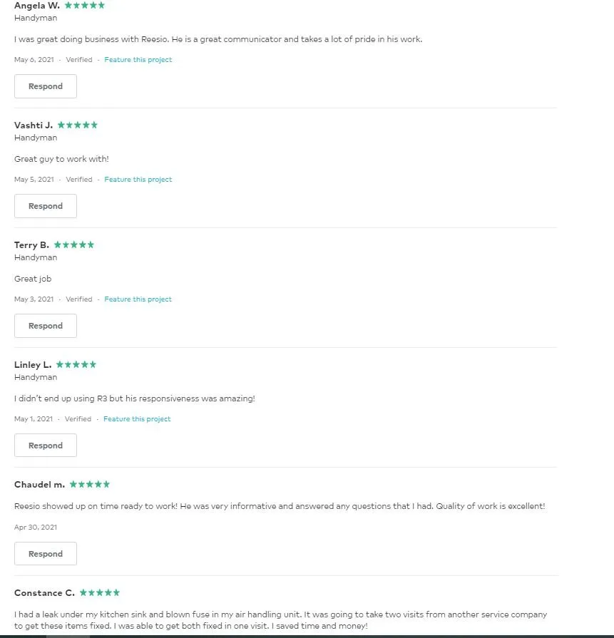 Slide of Reesio's Repairs and Renovations