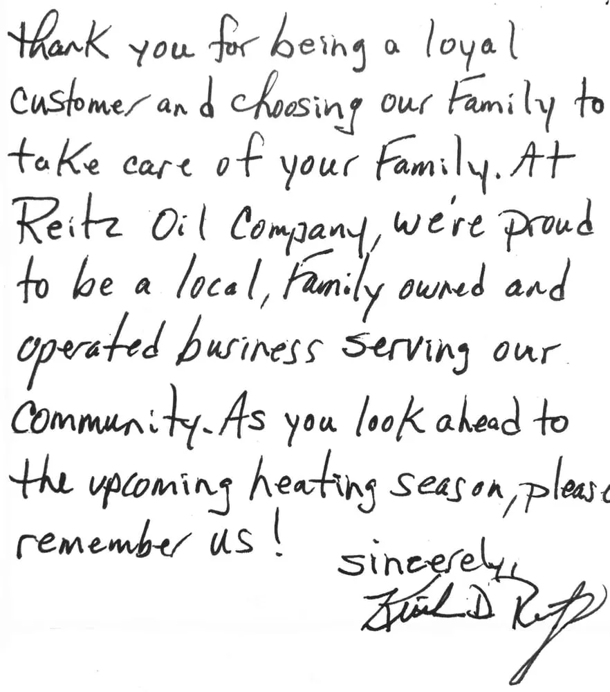 Slide of Reitz Oil Company